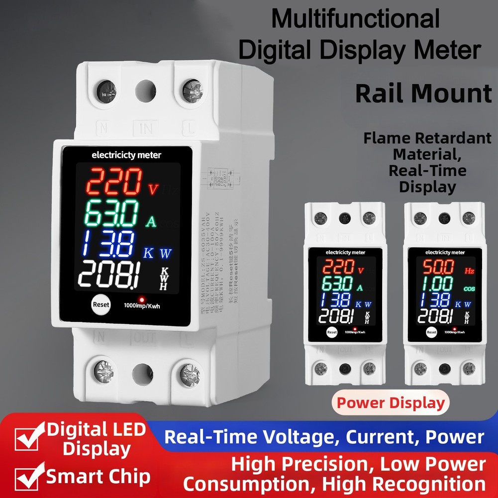 Meter Listrik Digital Multifun - Energy Monitor Meter ulasan dan harga