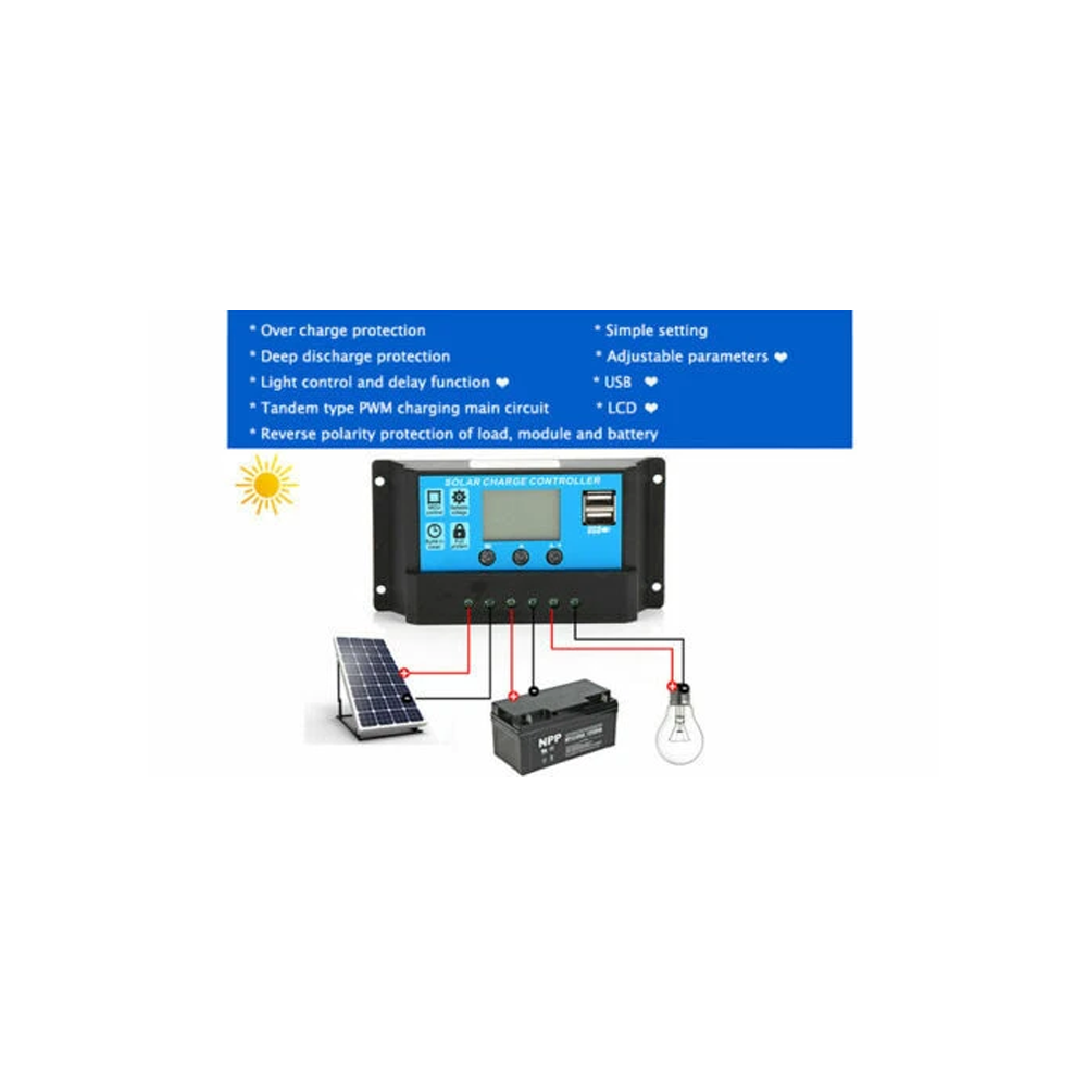 PWM 20A 12/24V Regulator Pengo - Charge Controller Solar ulasan dan harga